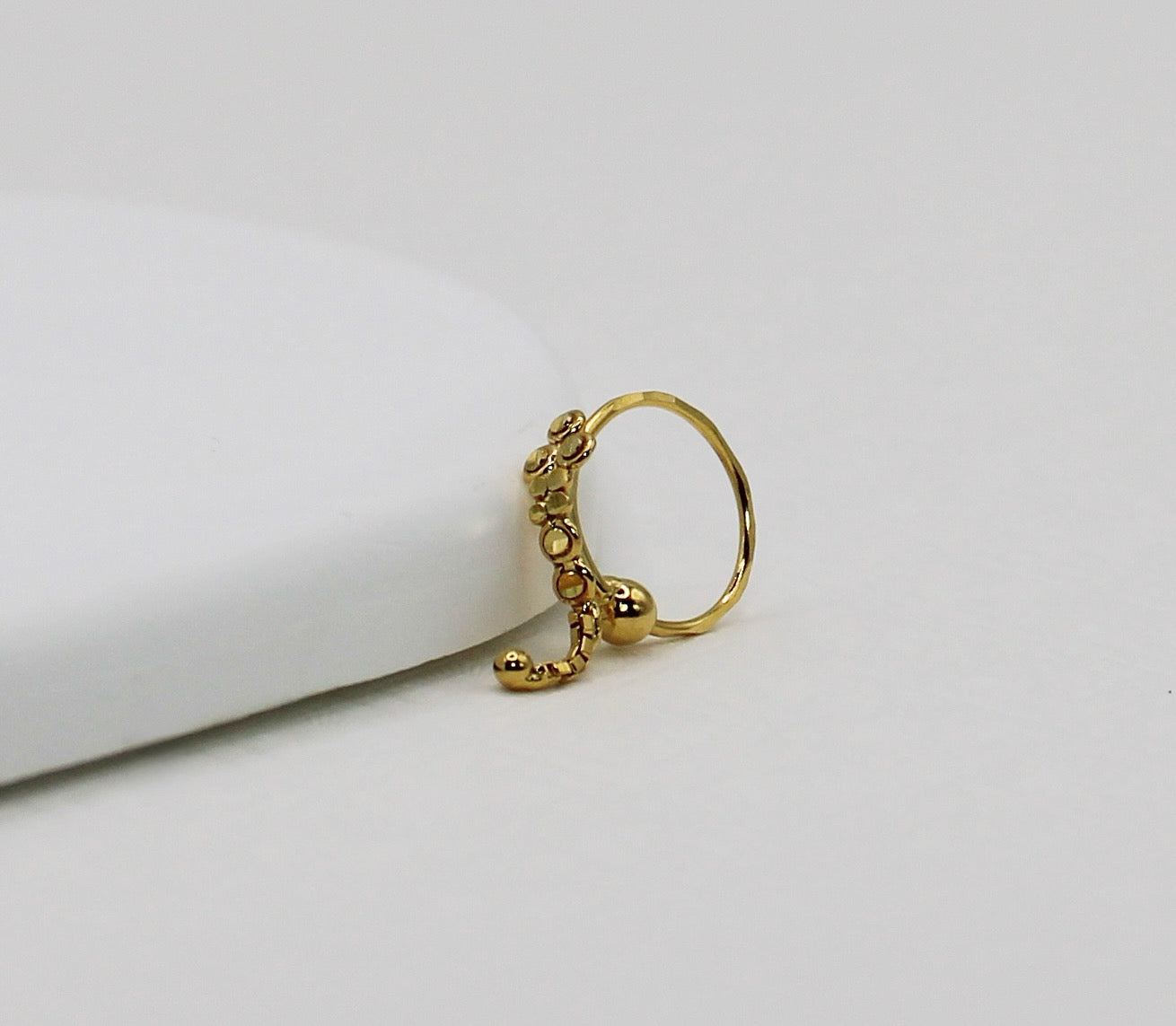 Detailed Chain Drop Hoop | 9mm