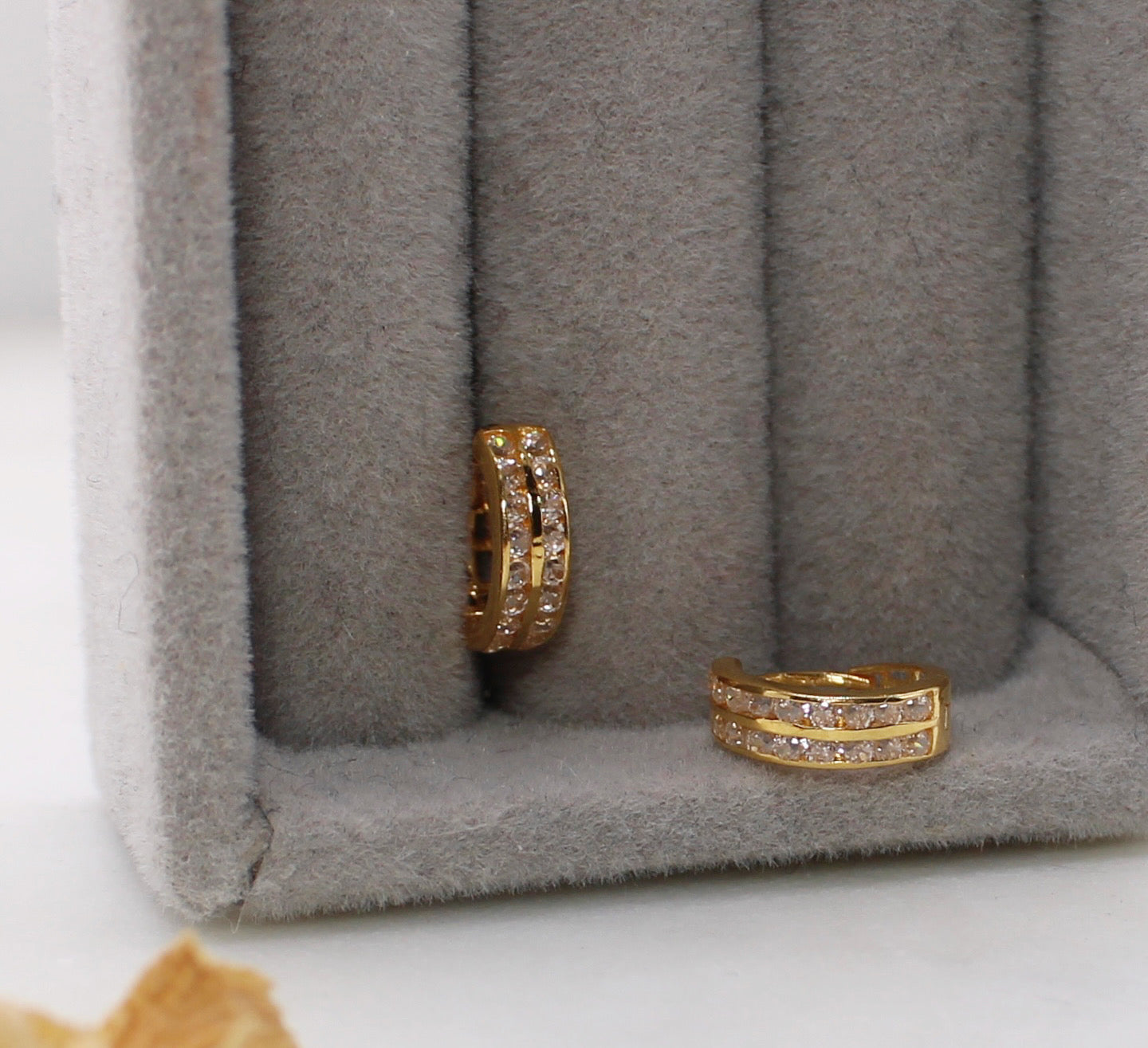 Chanel Stone Set Huggies | 8.5mm