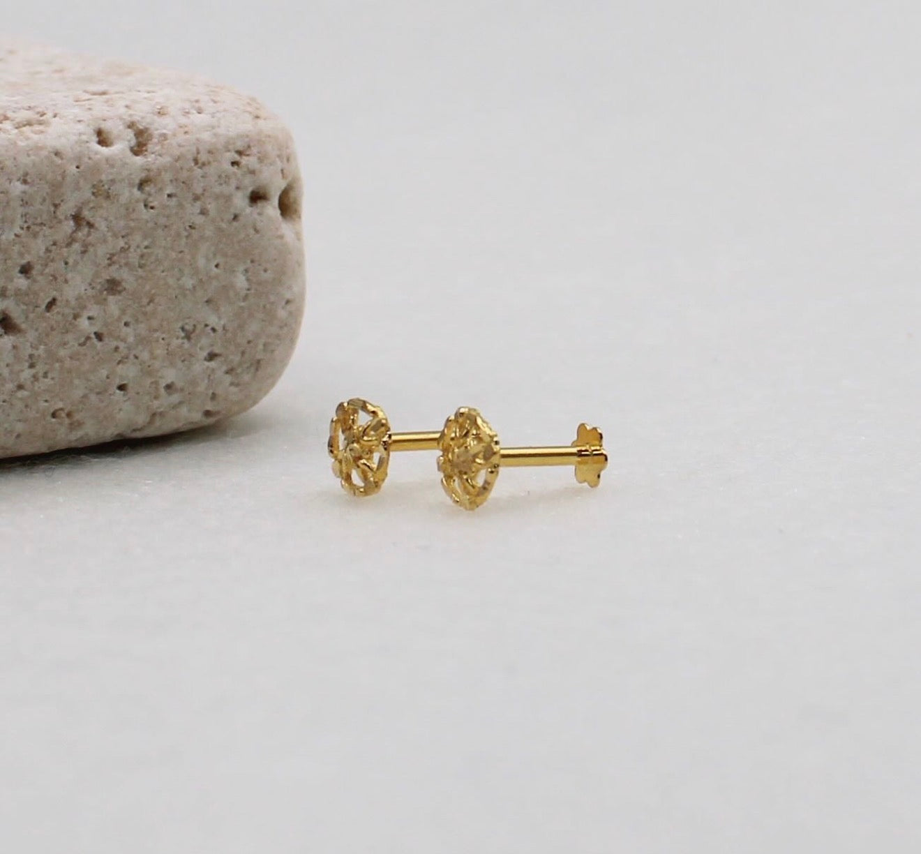 Small Golden Bloom Studs | 18carat