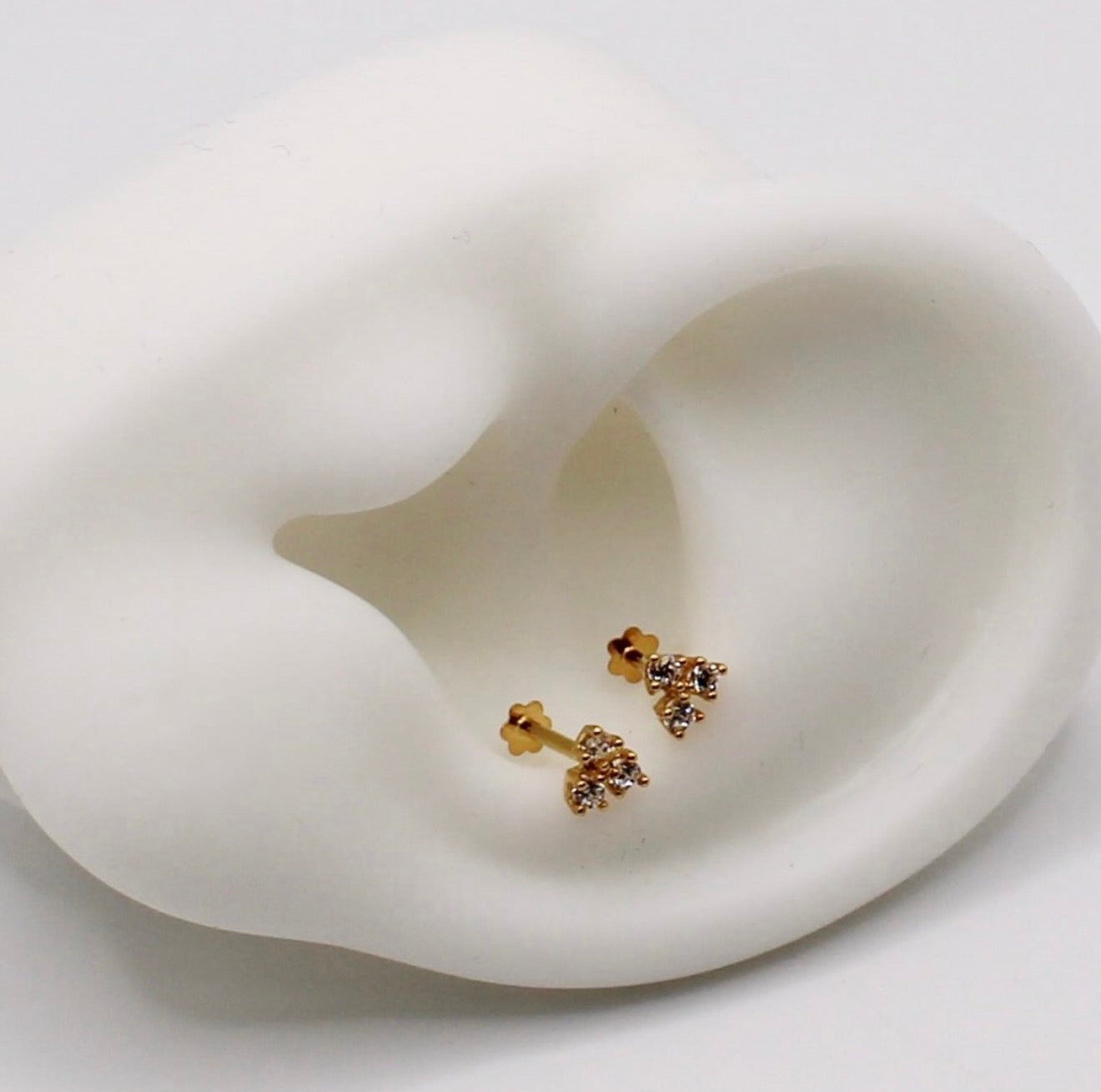 Triangular Diamanté Studs | pair