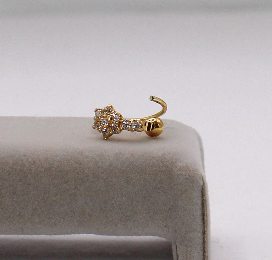 Sparkly Flowery Hoop