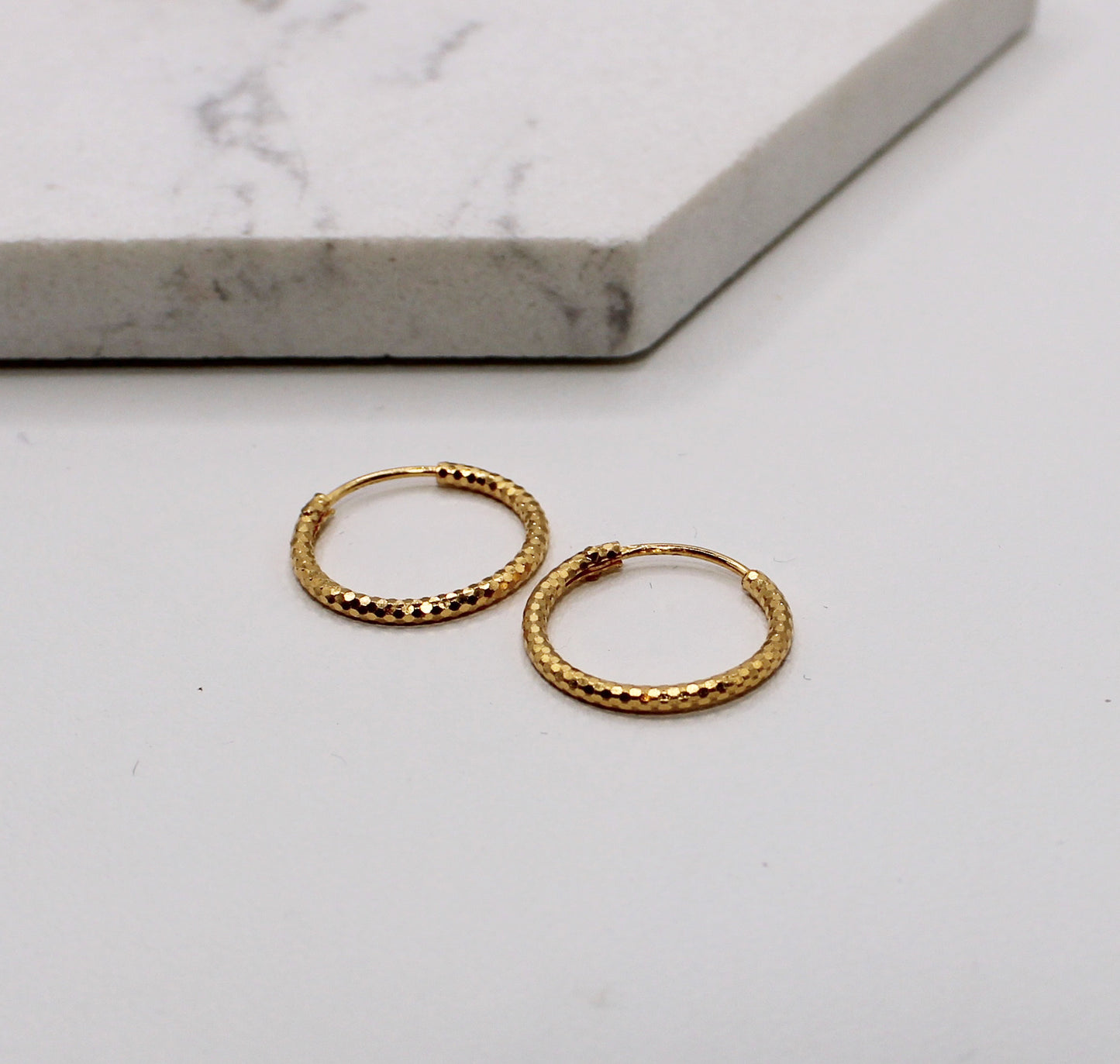 Simple Small 22carat Hoops