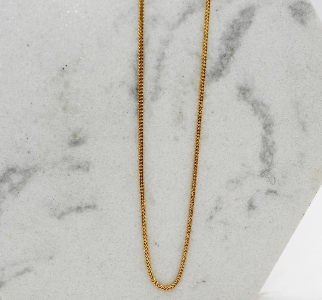 Thin 22carat Foxtail Chain