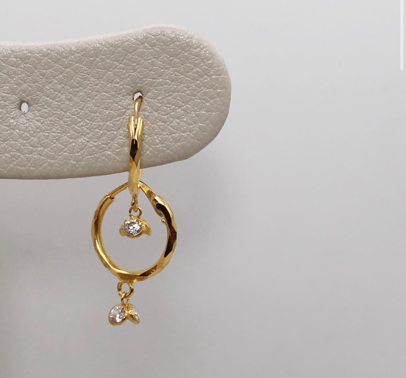 Mini 22carat Dangly Hoops