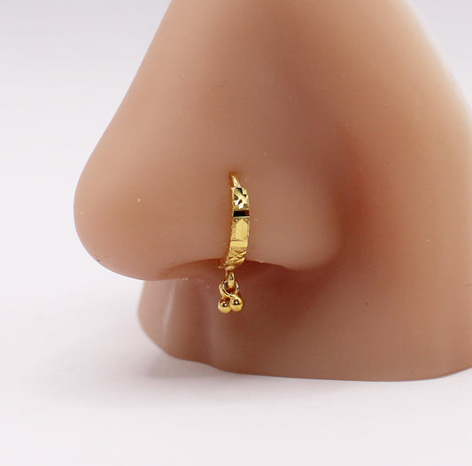All Gold Dangly Hoop | 9mm