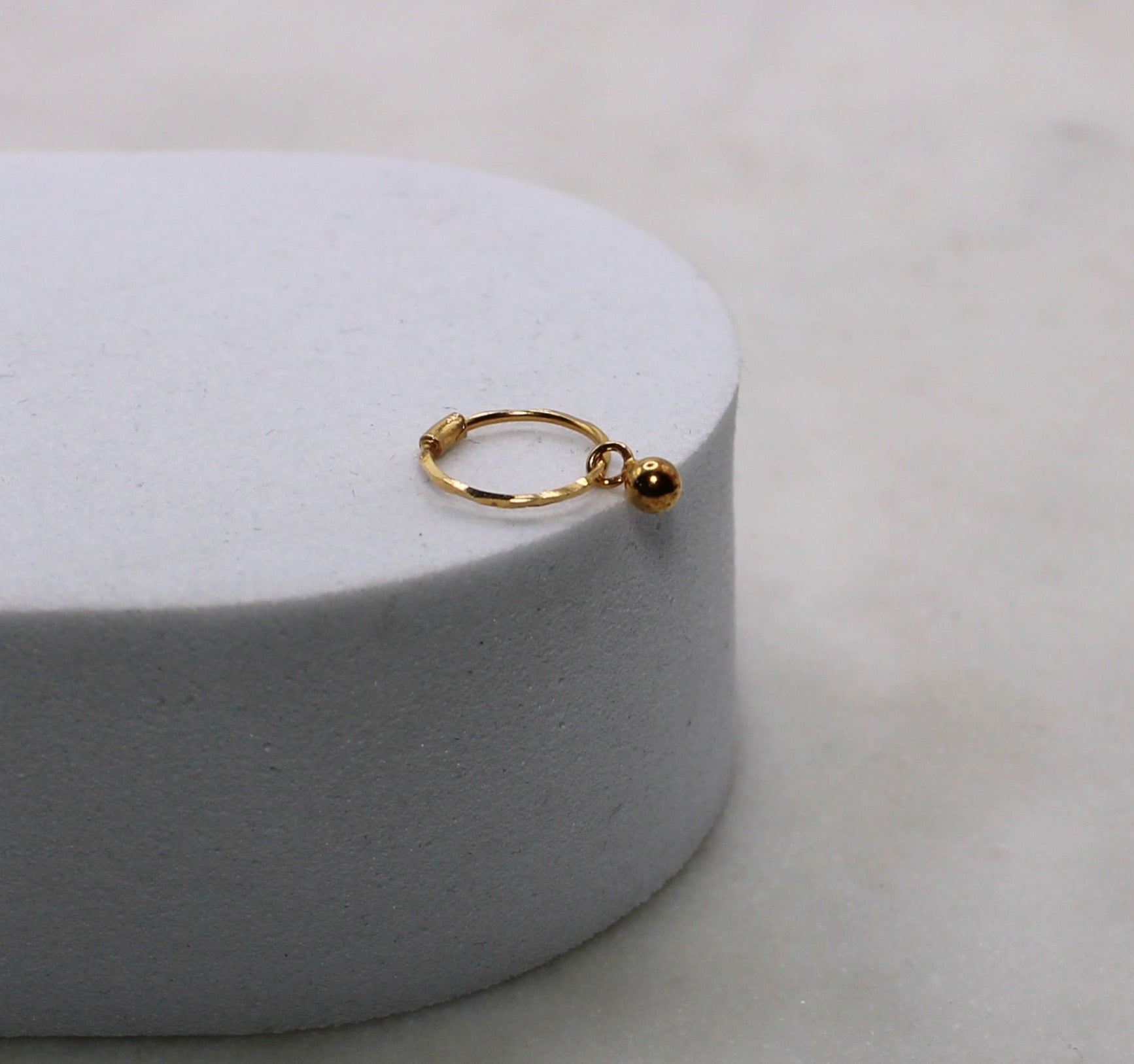 Single Ball Dangly Hoop