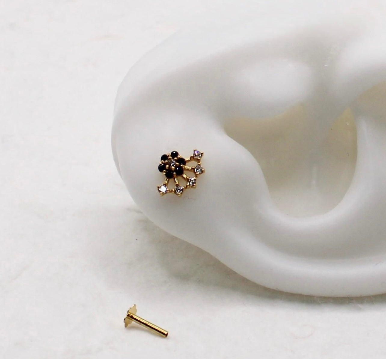 Black Crescent Stud
