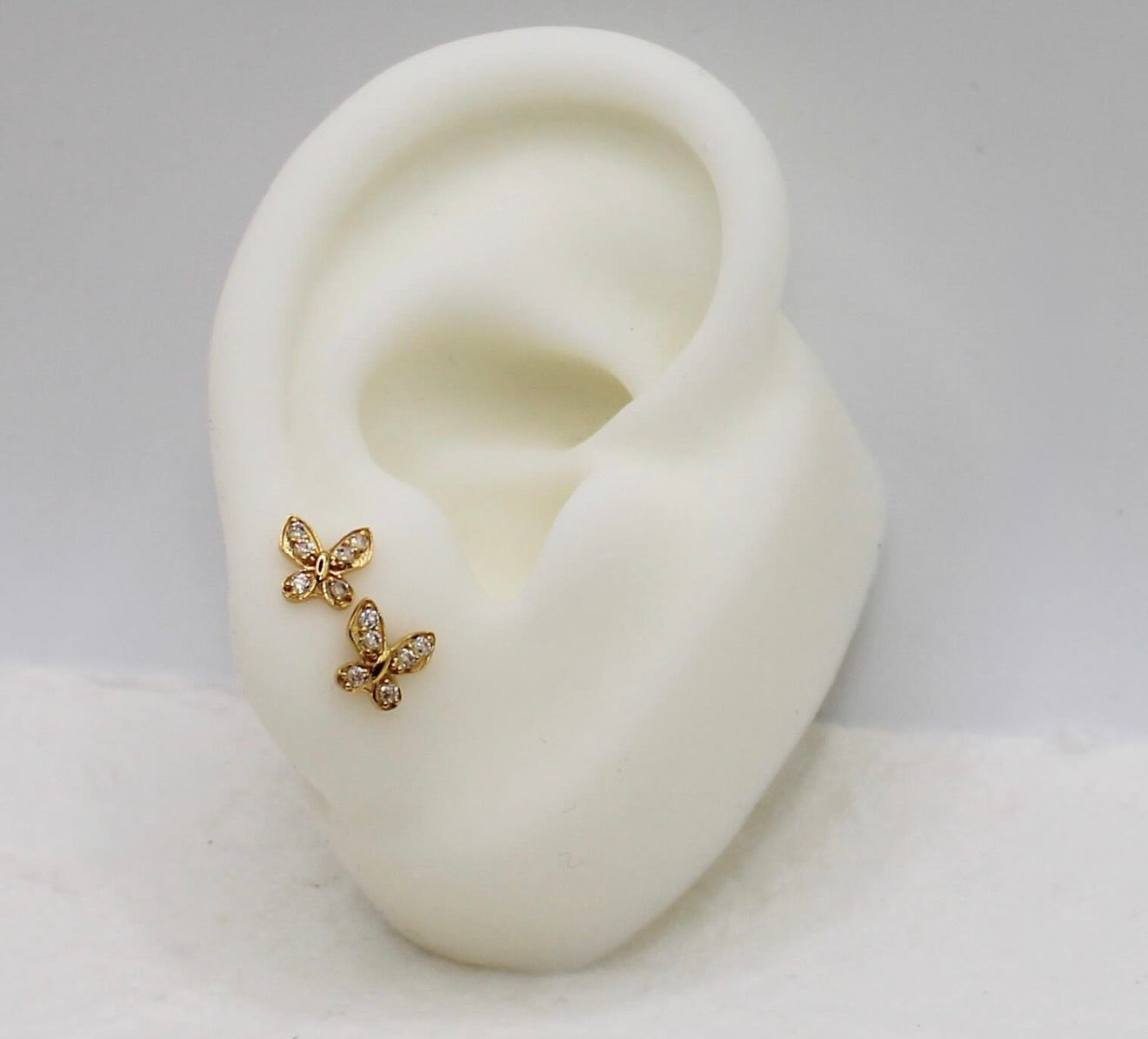 Diamanté Butterfly Studs