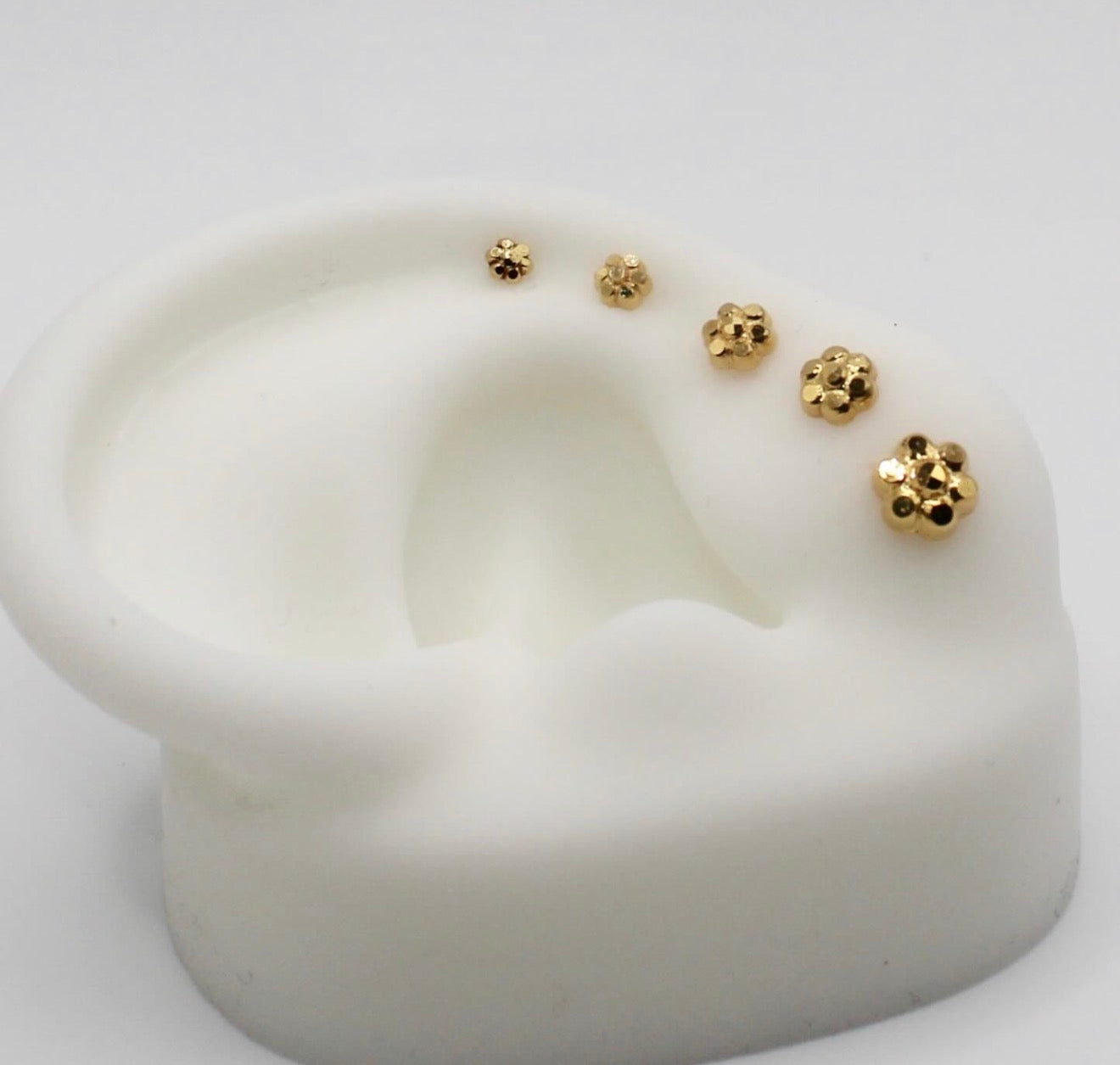 Gold Flower Stud | 18carat