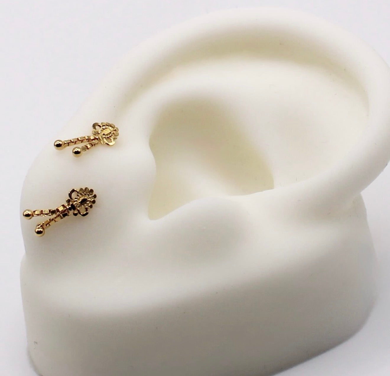 Tiny Dangly Studs | 14carat