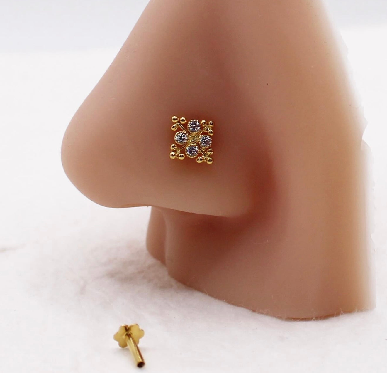 Sparkly Square Stud