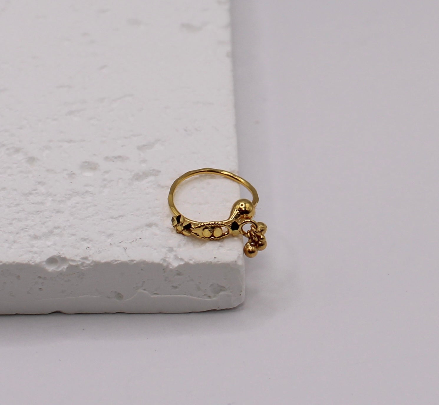 Gold Detailed Hoop