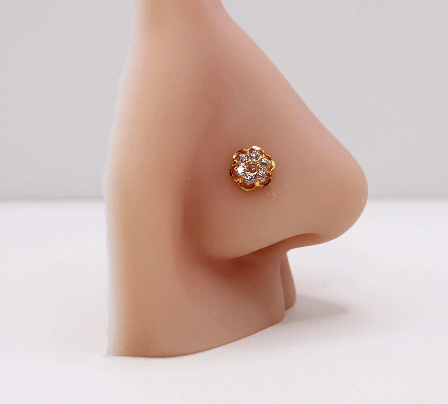 Gold Floral Studs