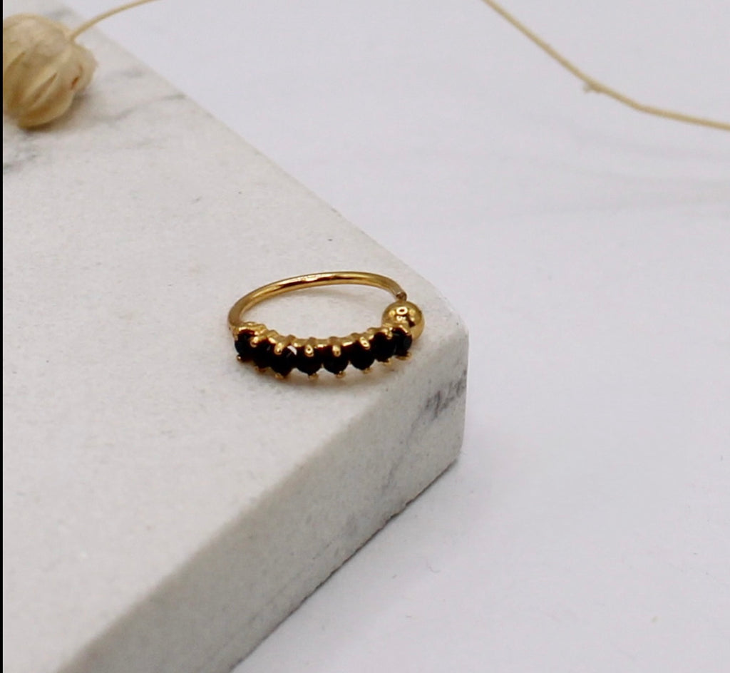 All Black Cluster Hoop