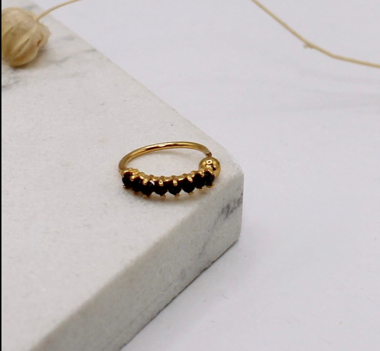 All Black Cluster Hoop