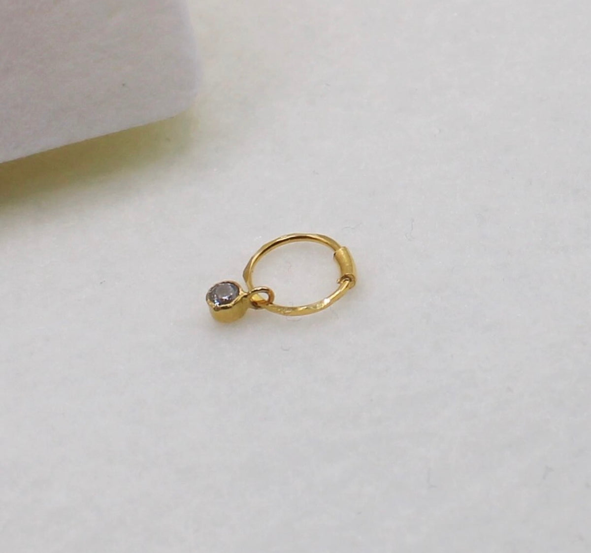 Dainty Drop Hoop | 7mm