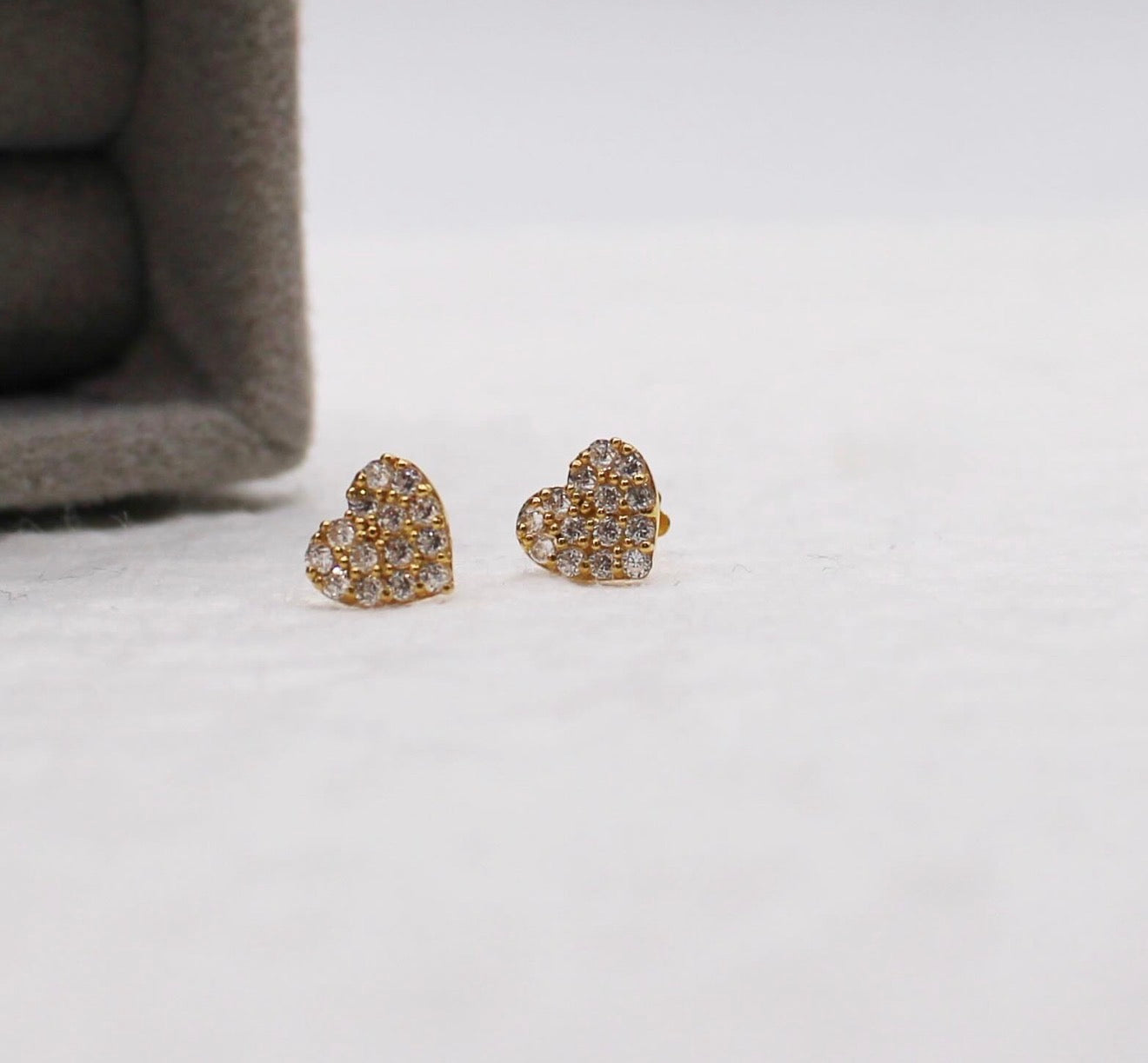 Sparkly Heart Studs