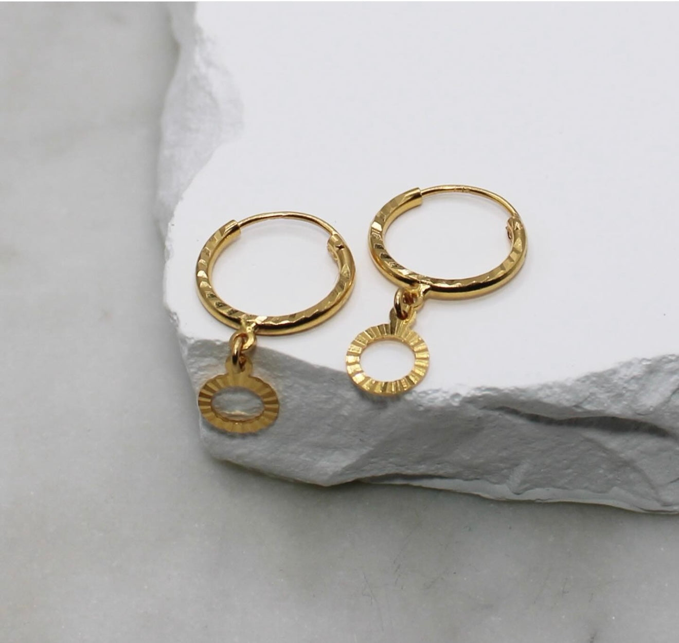Simple Dangle Hoop Earrings
