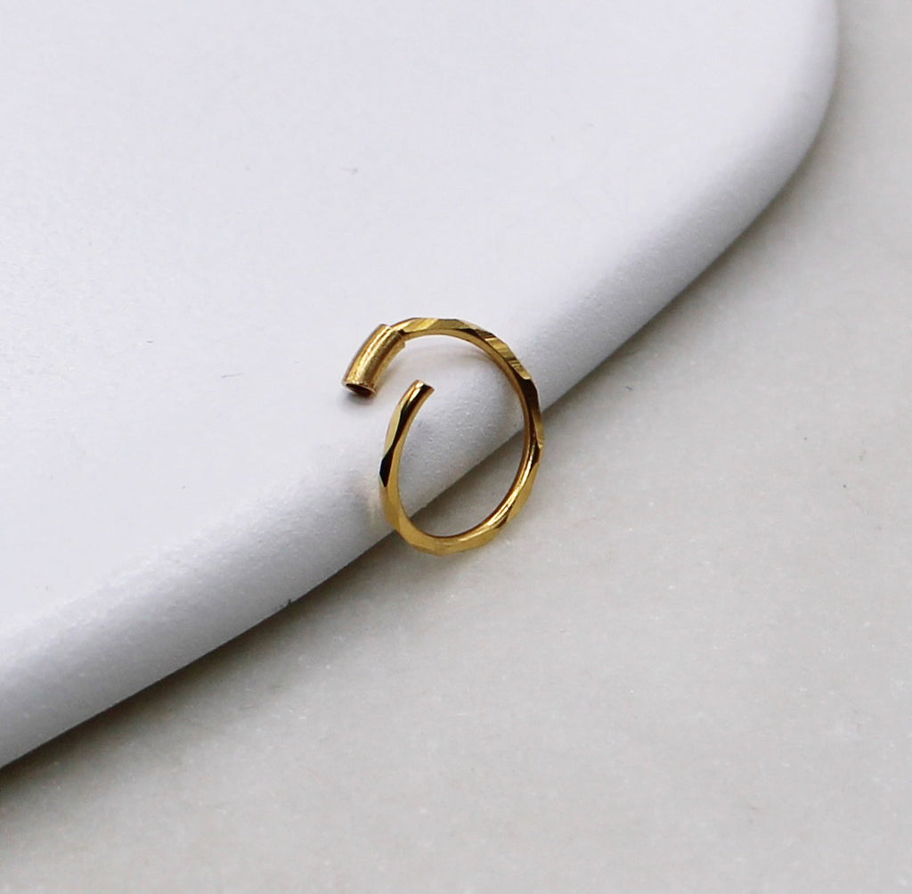 Mahera Diamond-cut Hoop