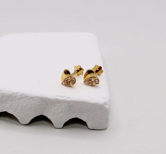 Sparkly Heart Studs
