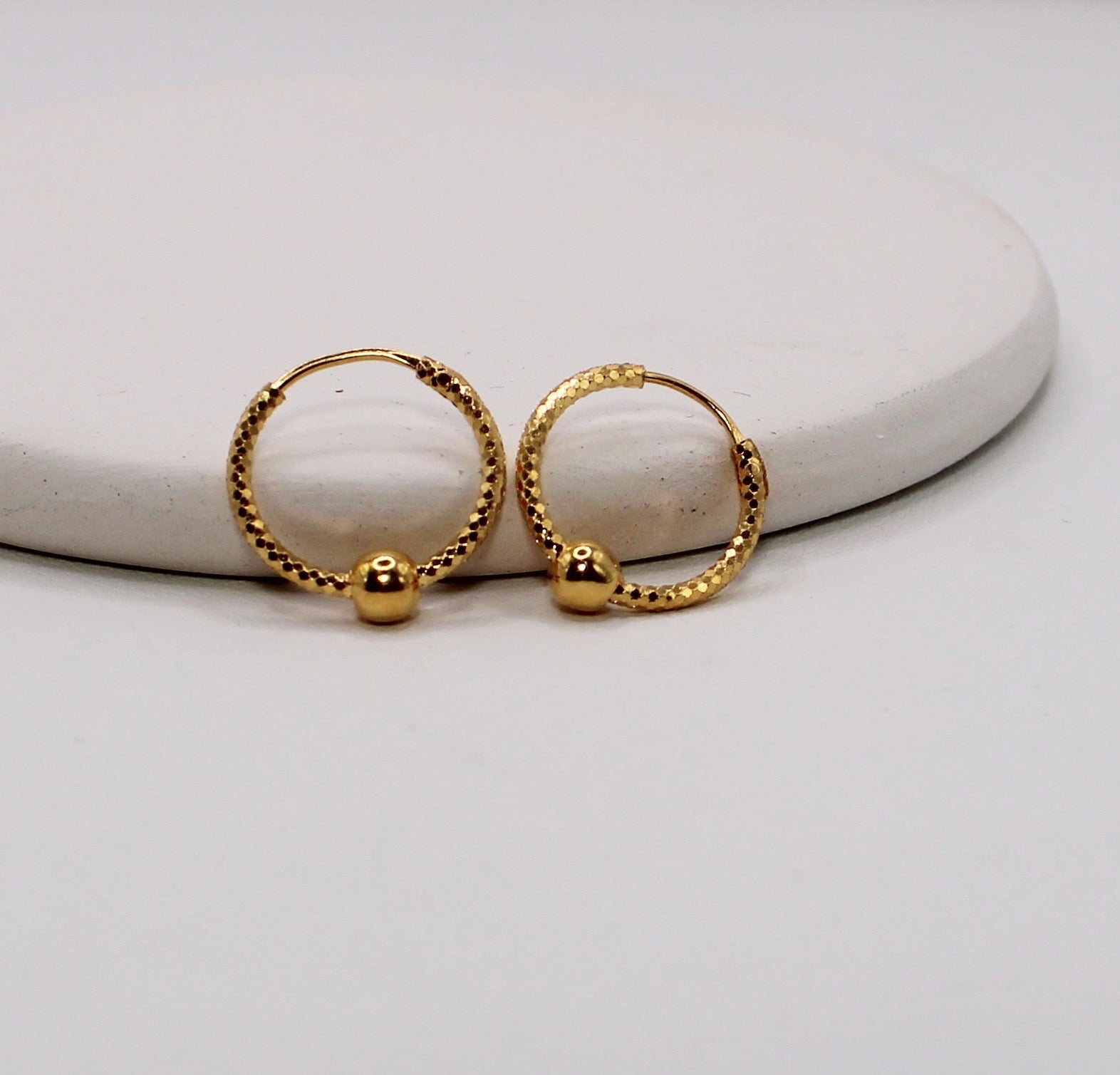 Small Plain Ball Hoops