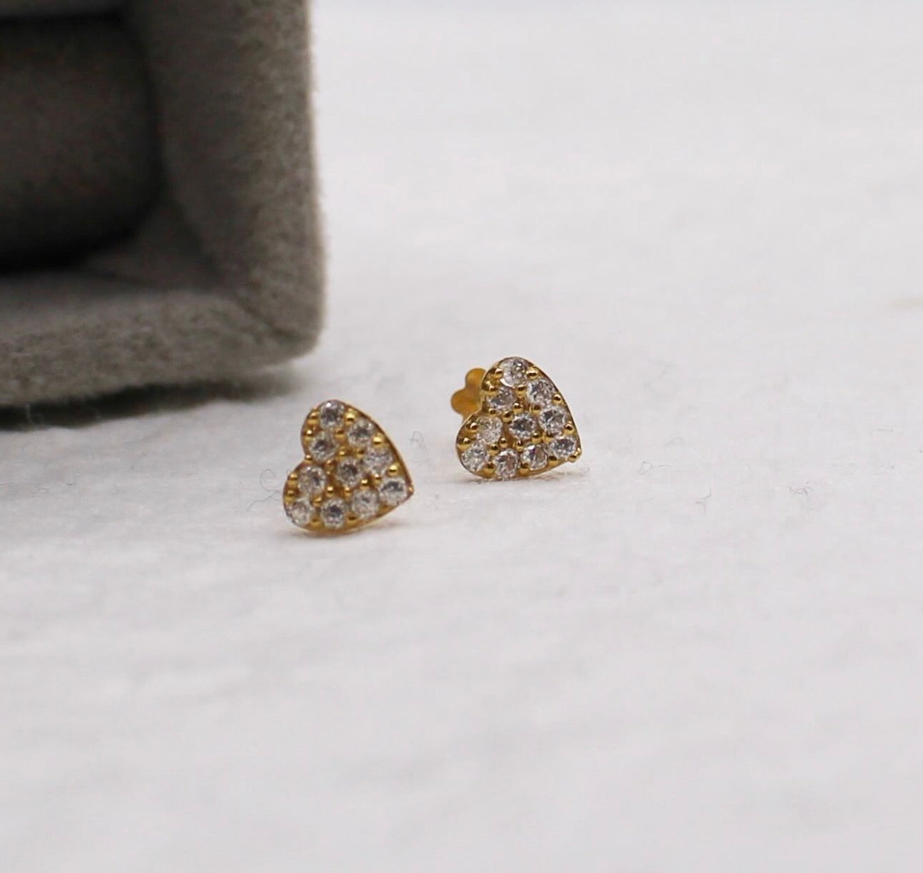 Sparkly Heart Studs