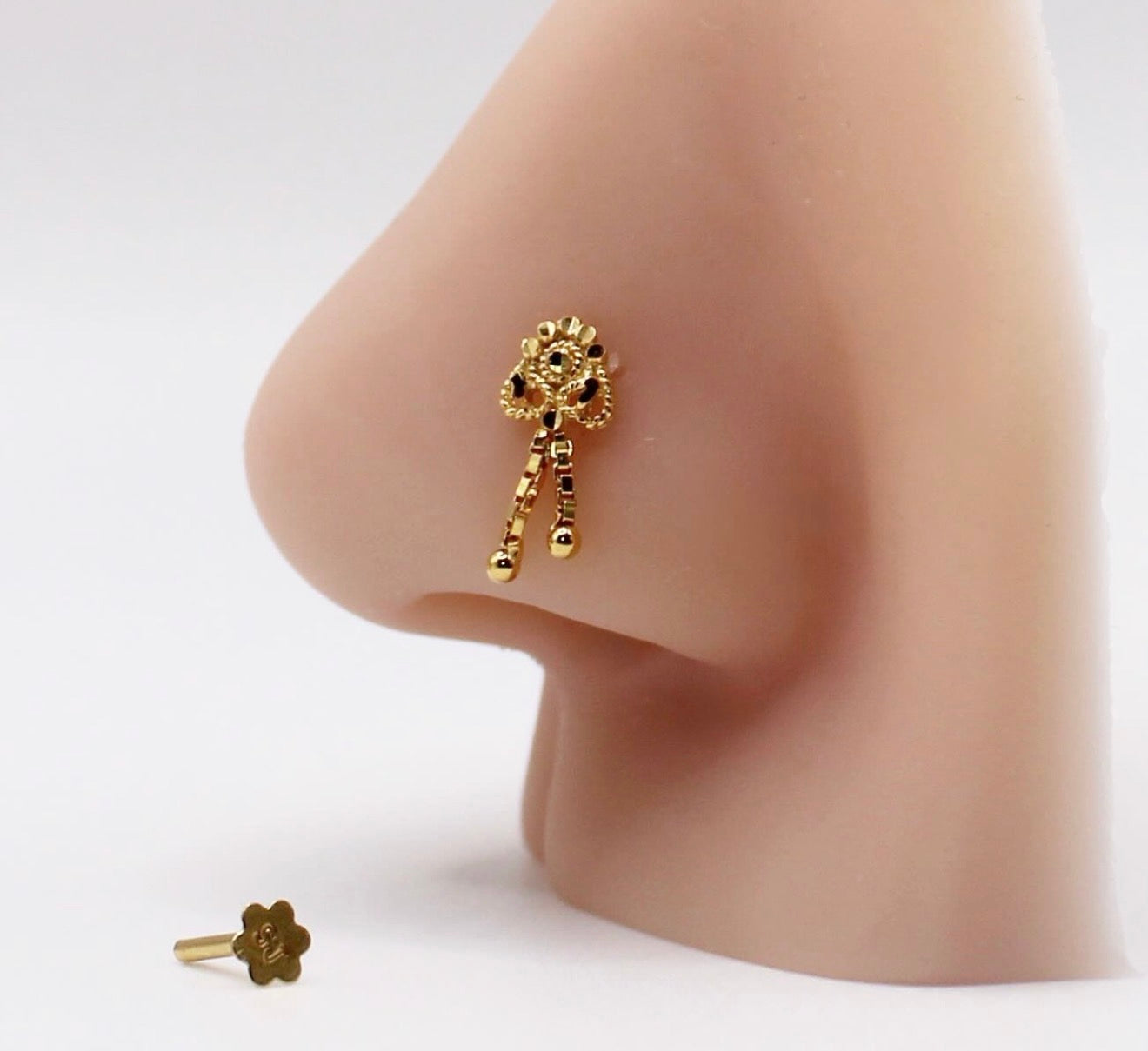 Double Chain Stud | 14carat
