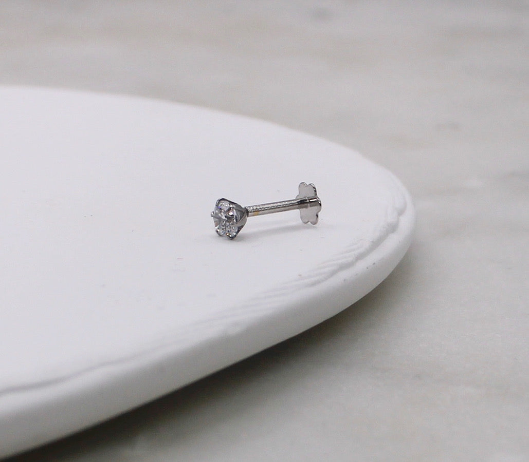 2.75mm Rhodium Stud