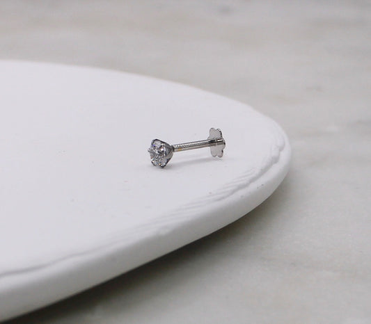 2.75mm Rhodium Stud