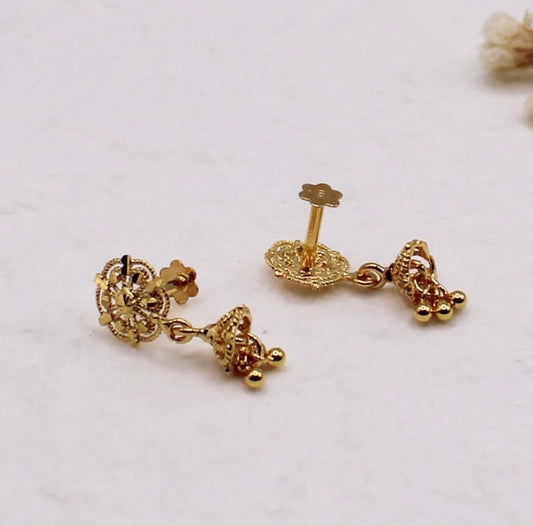 Super-mini Floral Jumkha Studs