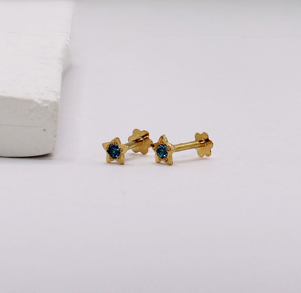 Blue Star Studs