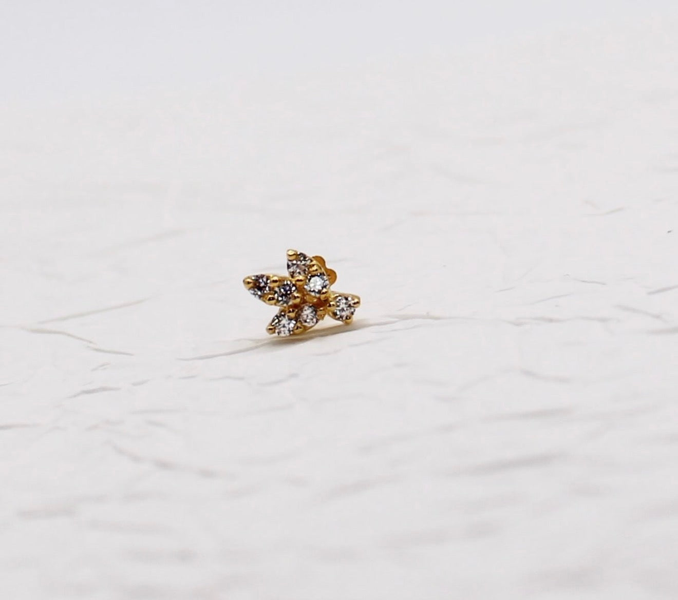 Gold Leafy Stud | single piece