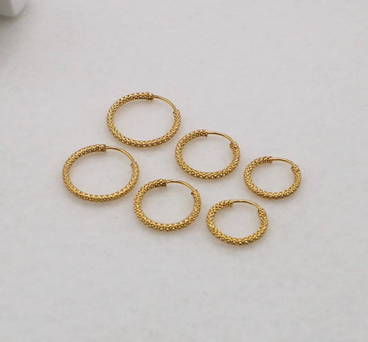 Sparkle-detail Hoop Earrings | 18carat