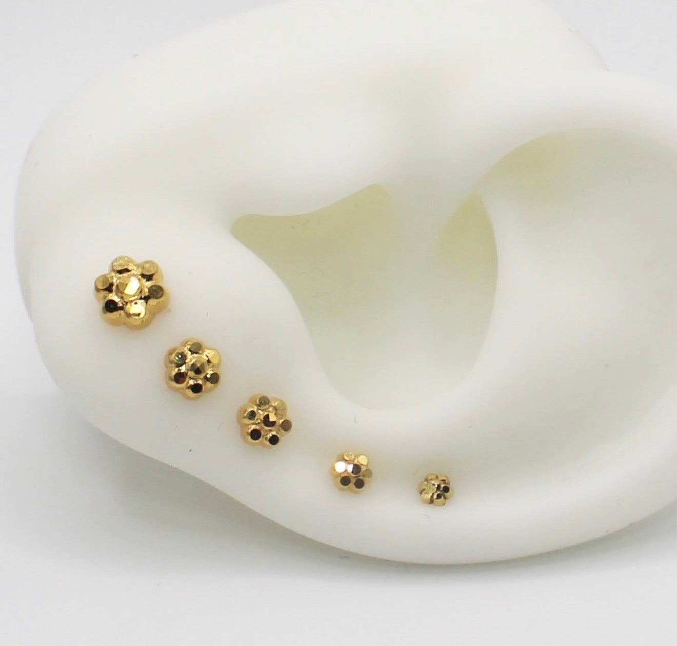 Gold Flower Stud | 18carat