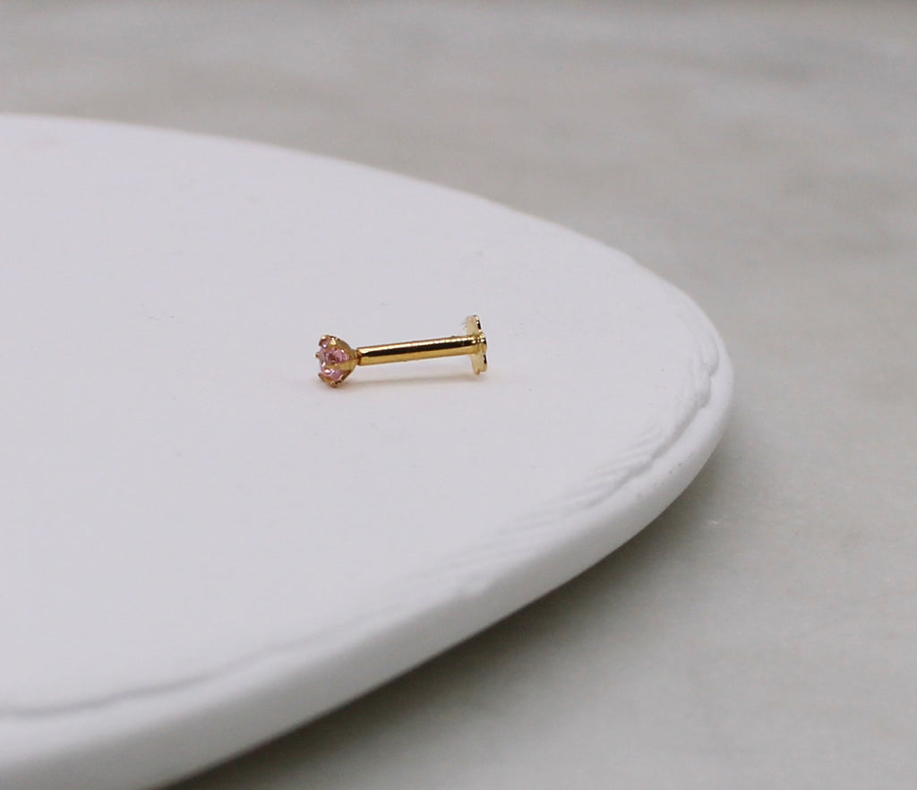 Baby Pink Stud | 2mm