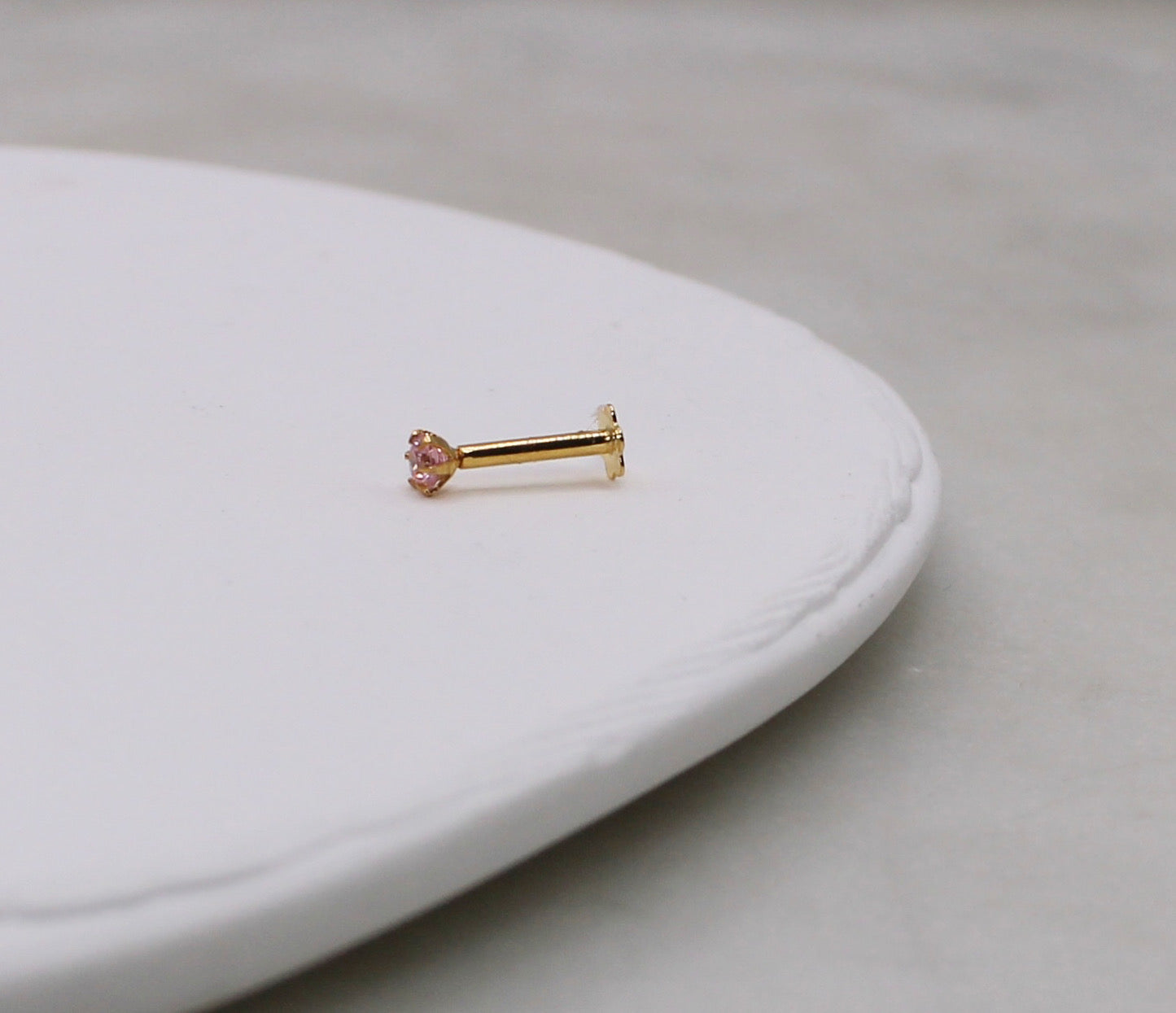 Baby Pink Stud | 2mm