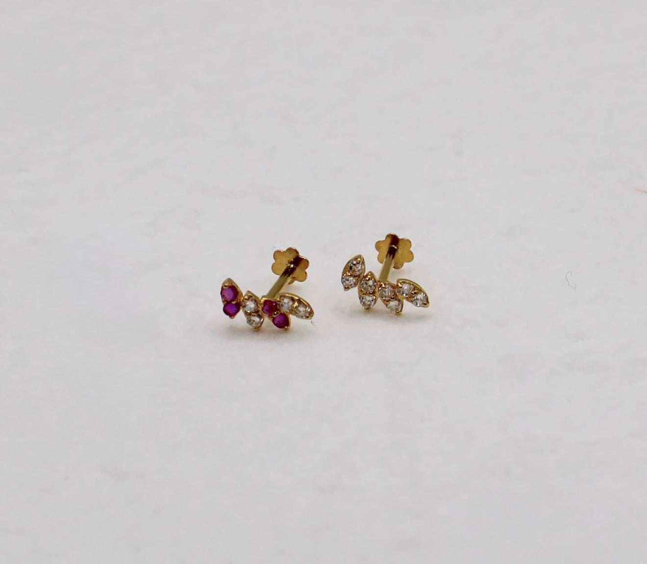 Stacked Leaf Stud
