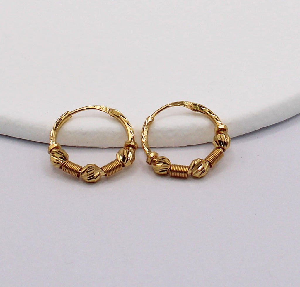Beaded Hoops | 22carat
