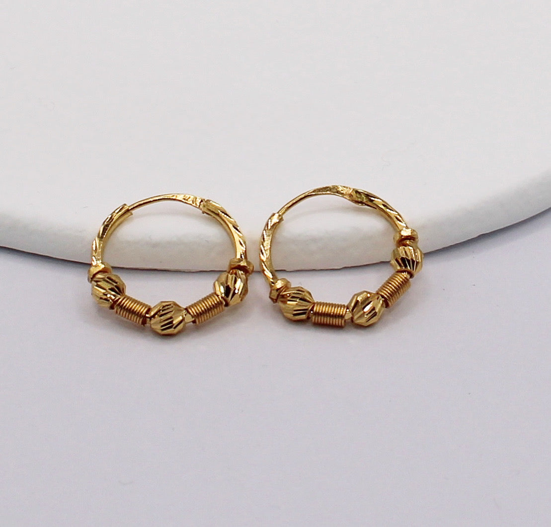 Beaded Hoops | 22carat