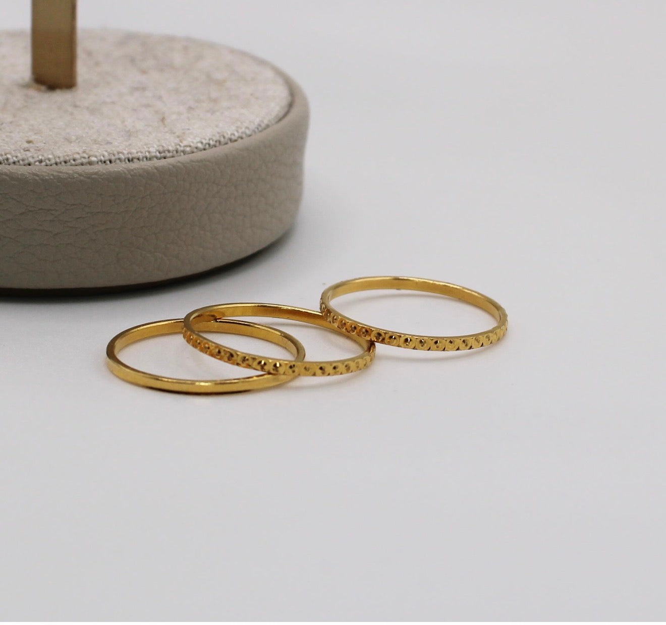 Dainty 18carat Stacking Rings | Size M - Set of 3