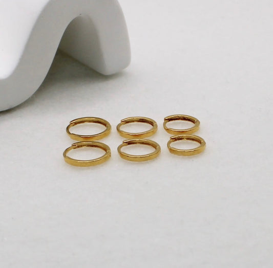 Dainty Click On Hoops | 18carat
