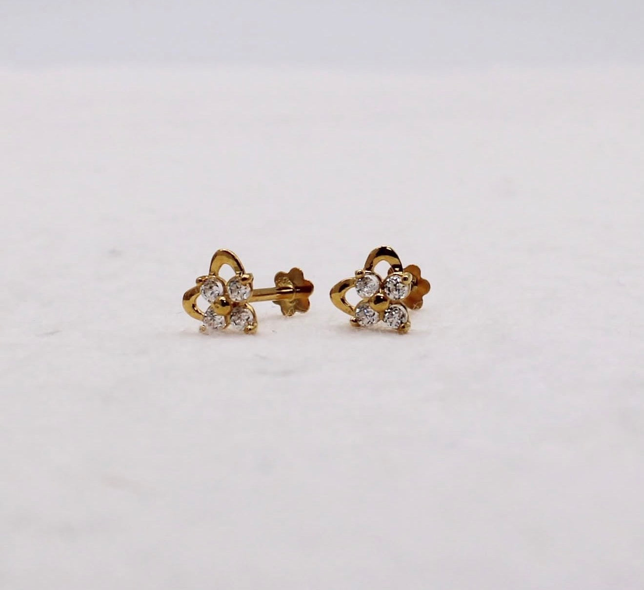 Diamanté Heart Studs