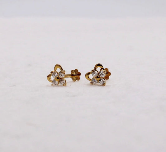 Diamanté Heart Studs