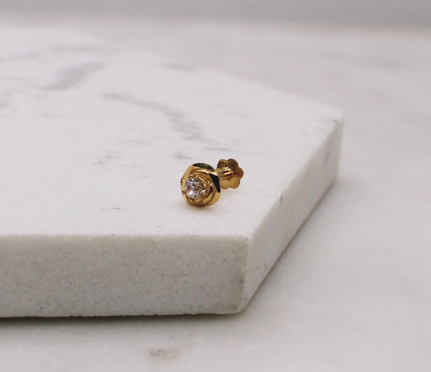 Swirly Stone Stud