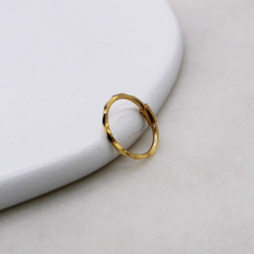 Mahera Diamond-cut Hoop