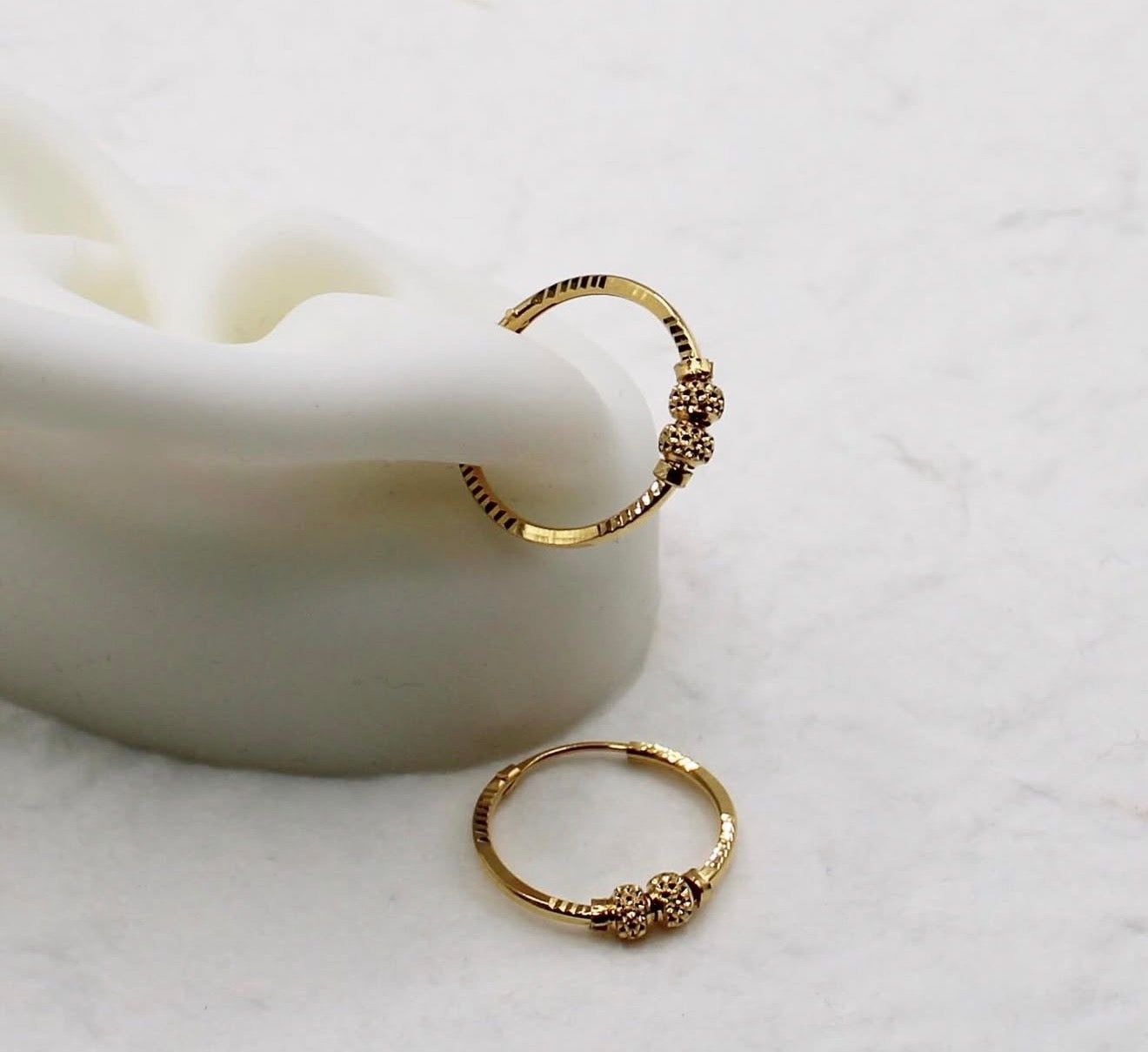 Sparkly Bead Hoops