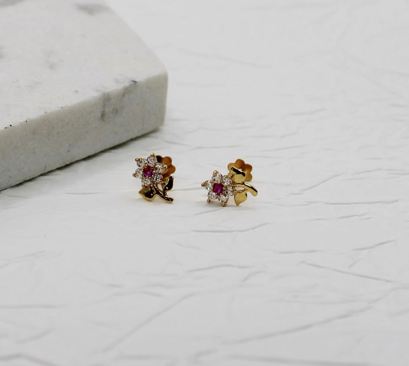 Flower With Leaf Studs