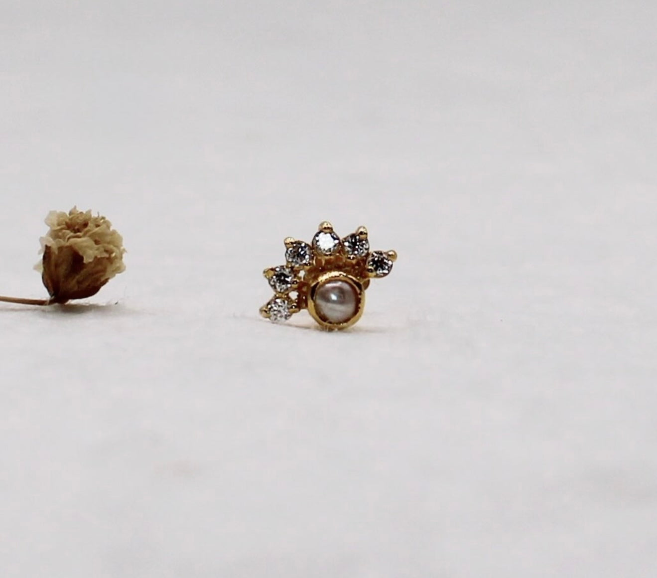 Pearl Crescent Stud