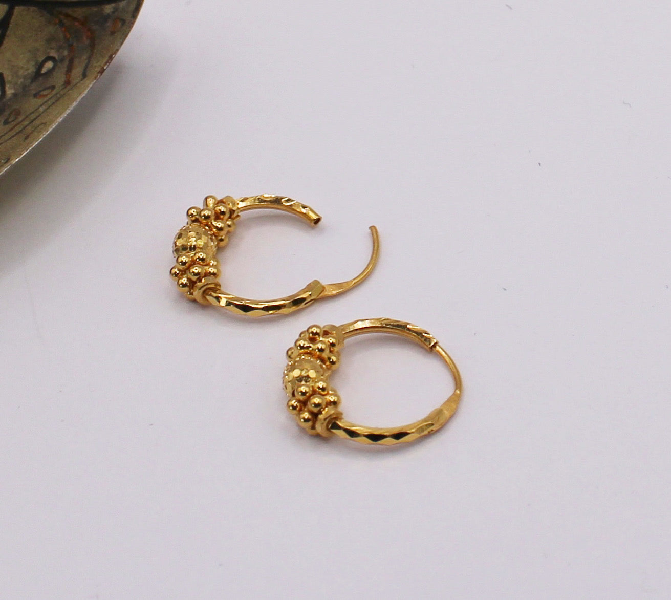 Beaded Detail Hoops | 22carat