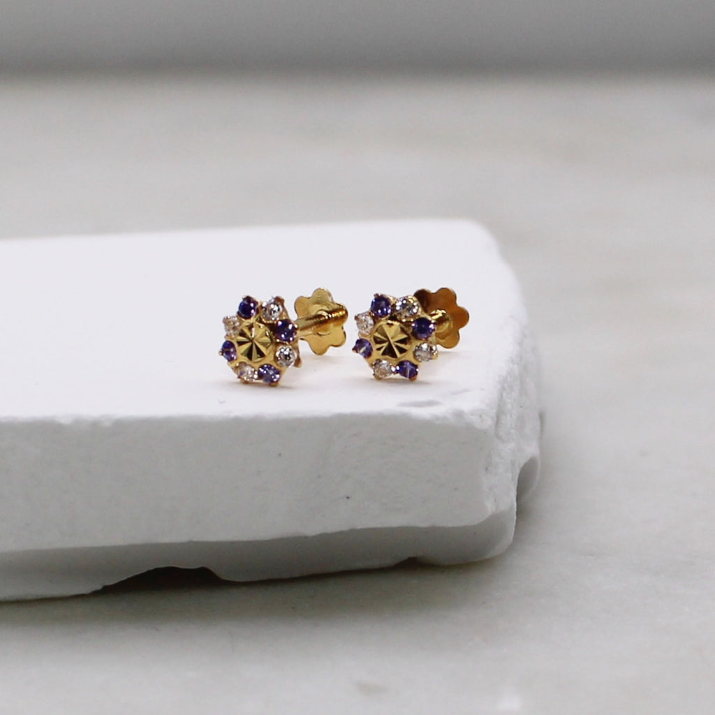 Lilac Flower Studs